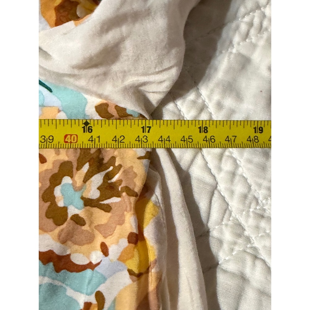 Anthropologie Postmark Floral Tiered Mini Dress XS Yellow Boho Button Front - Picture 9 of 14